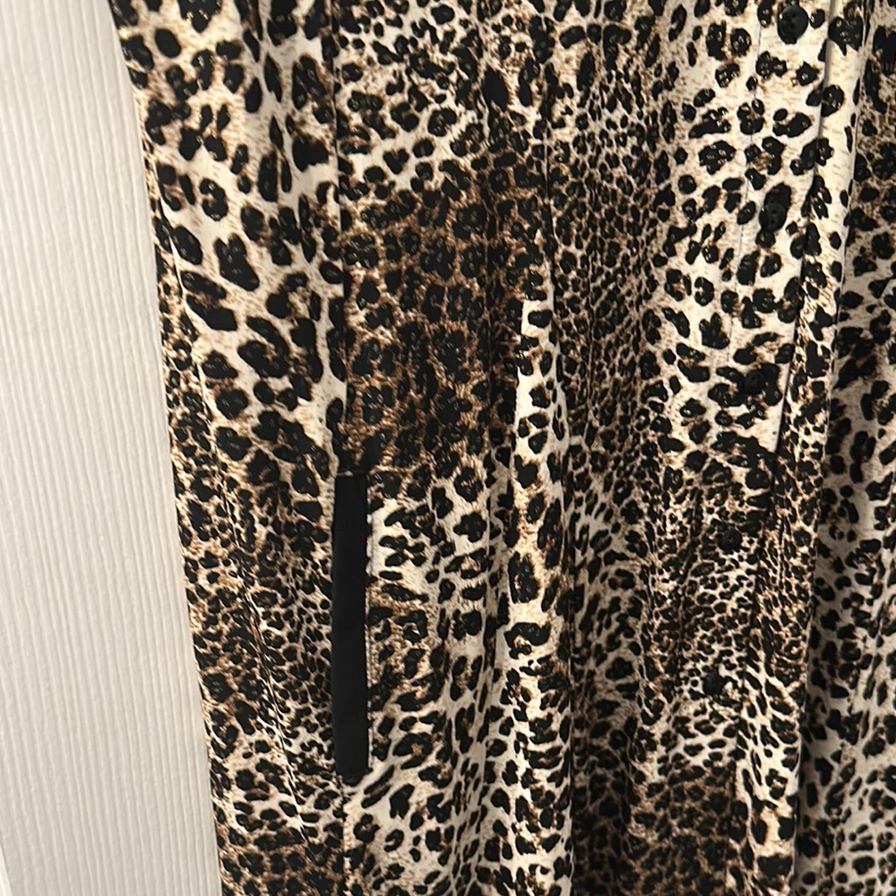 Leopard Print Button-Up tunic dress - Picture 2 of 2